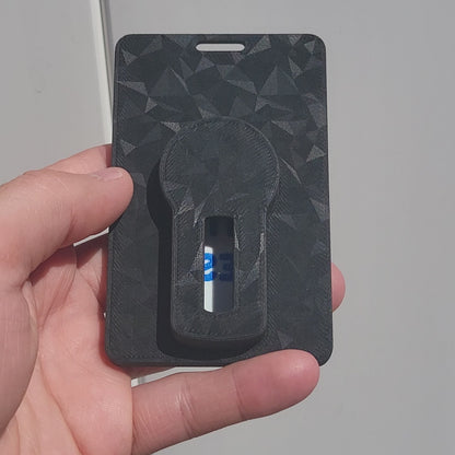 Single RSA Token Holder - Carbon Fiber Chopped- Up to 3 Badge Slots