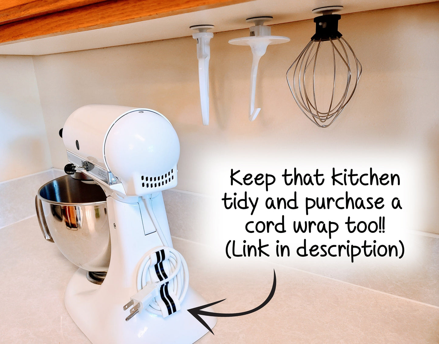 KitchenAid Mixer | Attachment Holder | Space Saver | Organizer Mount | Easy Install